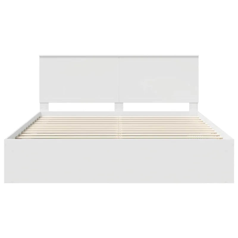 Lovos rėmas Balta 180 x 200 cm Kietos pušies mediena