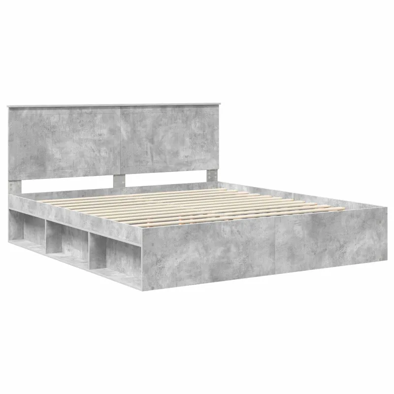 Lovos rėmas Betoninė 180 x 200 cm Kietos pušies mediena