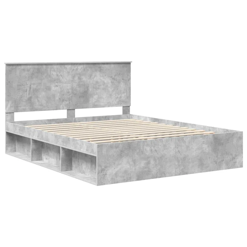 Lovos rėmas Betoninė 160 x 200 cm Kietos pušies mediena
