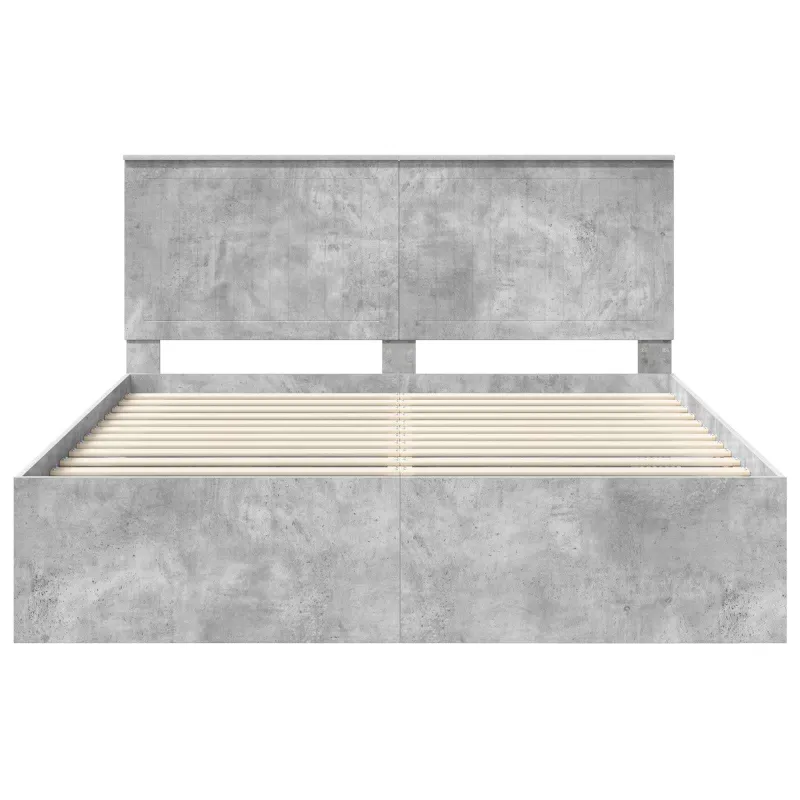 Lovos rėmas Betoninė 160 x 200 cm Kietos pušies mediena