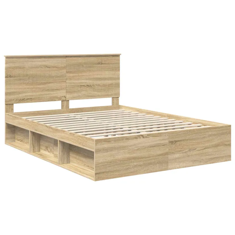 Lovos rėmas Sonoma ąžuolas 150 x 200 cm Kietos pušies mediena