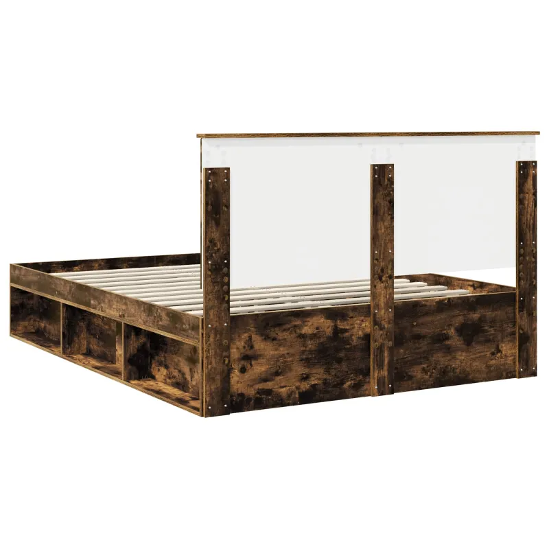 Lovos rėmas Rūkyta ąžuolas 150 x 200 cm Kietos pušies mediena