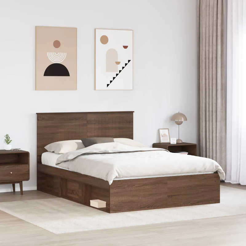 Lovos rėmas Rudas ąžuolas 140 x 200 cm Kietos pušies mediena