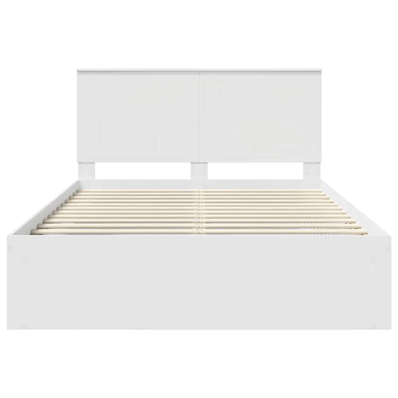 Lovos rėmas Balta 140 x 190 cm Kietos pušies mediena