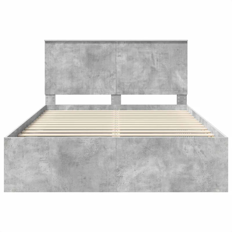 Lovos rėmas Betoninė 140 x 190 cm Kietos pušies mediena