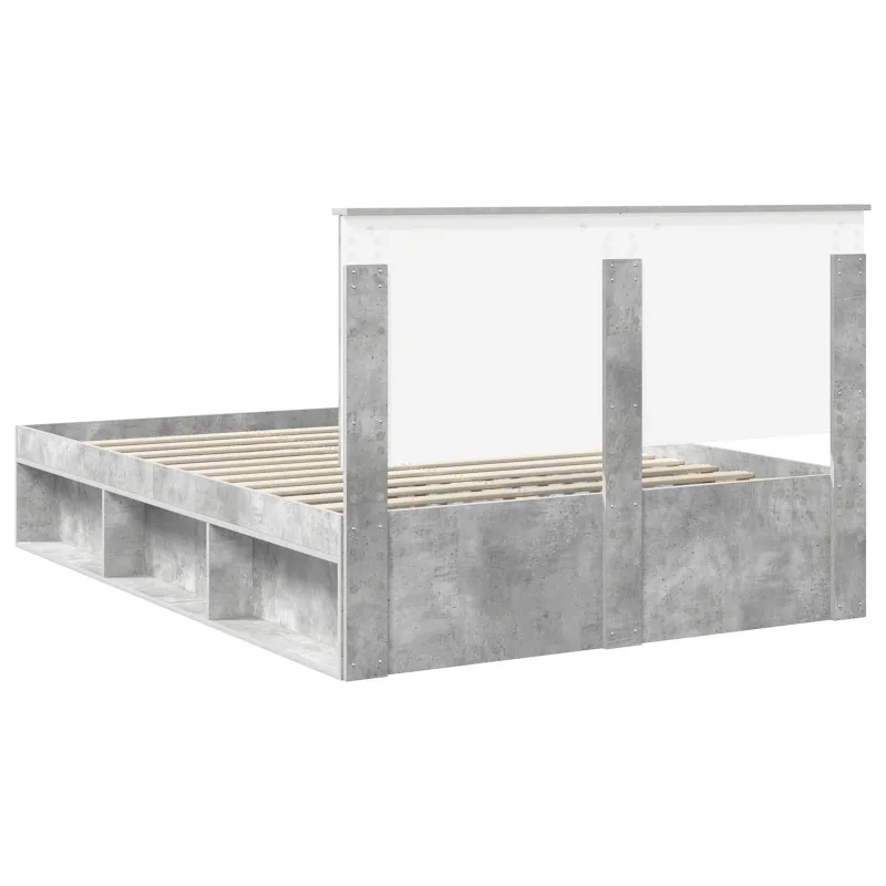 Lovos rėmas Betoninė 140 x 190 cm Kietos pušies mediena