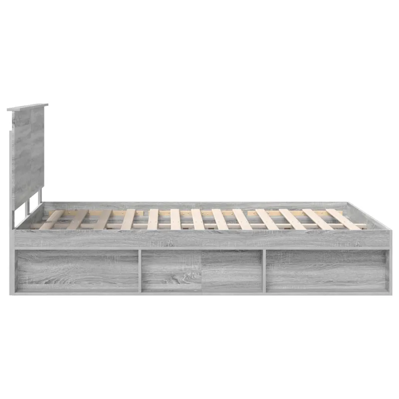 Lovos rėmas Pilkas Sonoma 135 x 190 cm Kietos pušies mediena