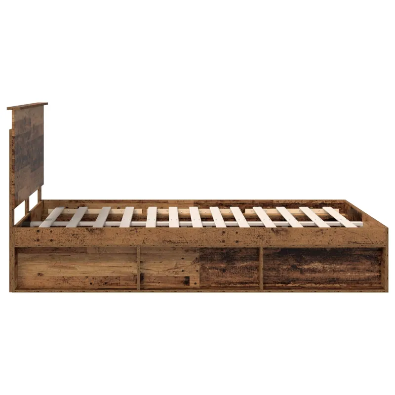 Lovos rėmas Senas medis 135 x 190 cm Kietos pušies mediena