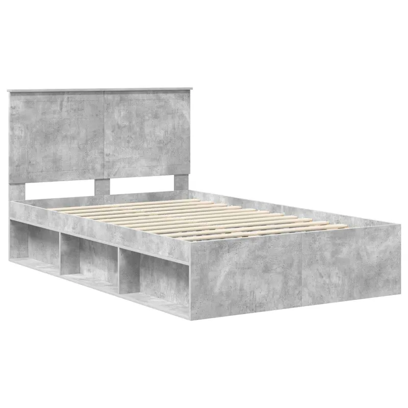Lovos rėmas Betoninė 120 x 200 cm Kietos pušies mediena