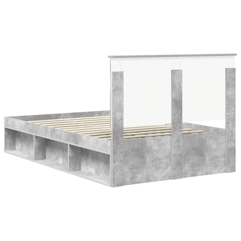 Lovos rėmas Betoninė 120 x 200 cm Kietos pušies mediena
