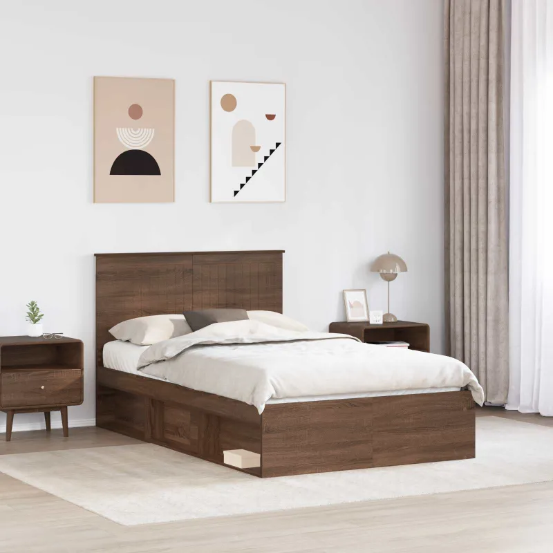 Lovos rėmas Rudas ąžuolas 120 x 200 cm Kietos pušies mediena