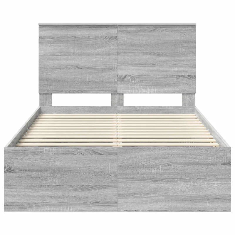 Lovos rėmas Pilkas Sonoma 120 x 190 cm Kietos pušies mediena