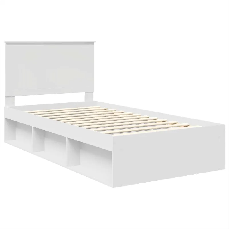 Lovos rėmas Balta 100 x 200 cm Kietos pušies mediena