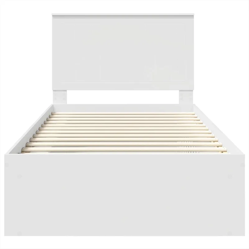 Lovos rėmas Balta 100 x 200 cm Kietos pušies mediena