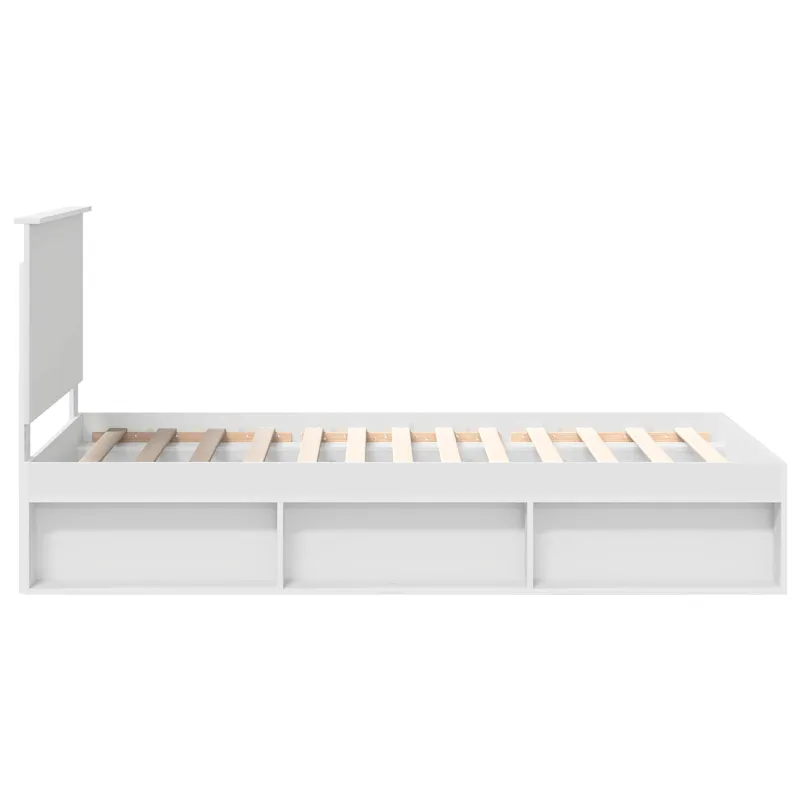 Lovos rėmas Balta 100 x 200 cm Kietos pušies mediena