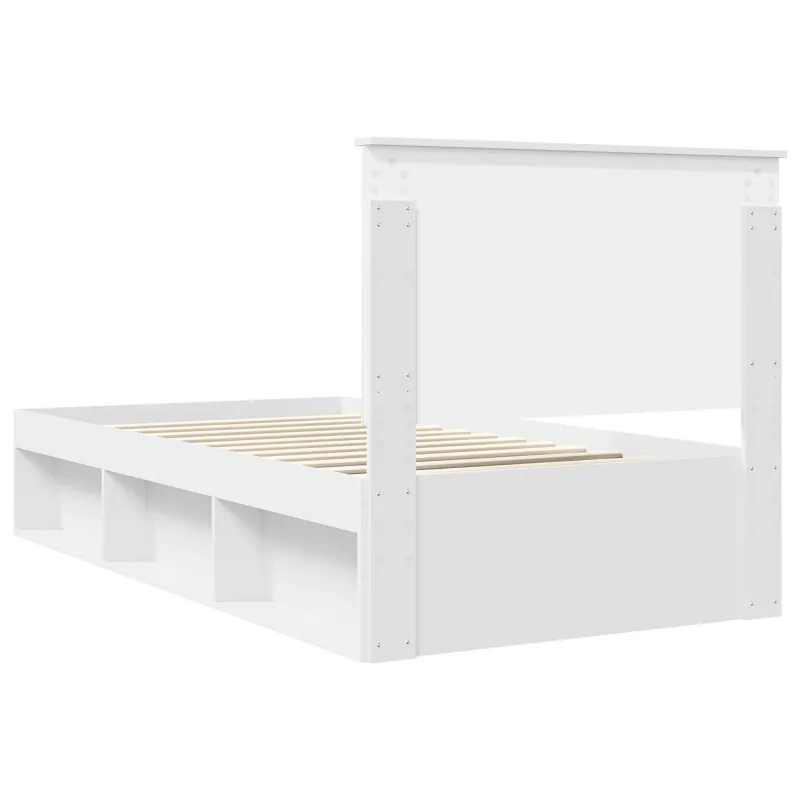 Lovos rėmas Balta 100 x 200 cm Kietos pušies mediena