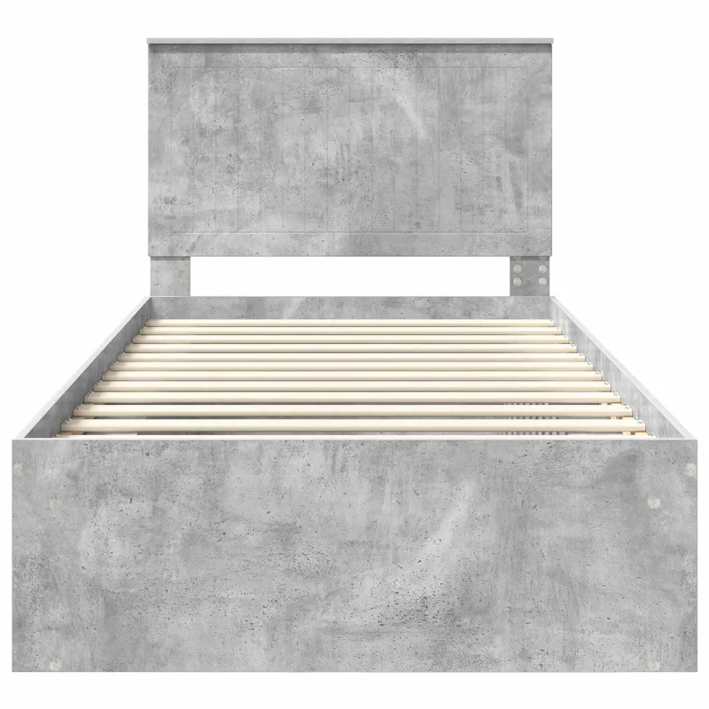 Lovos rėmas Betono pilka 100 x 200 cm Kietos pušies mediena