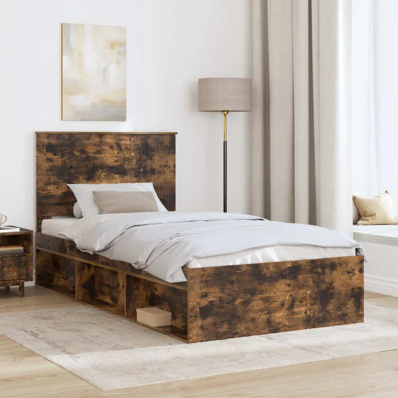 Lovos rėmas Rūkyta ąžuolas 100 x 200 cm Kietos pušies mediena