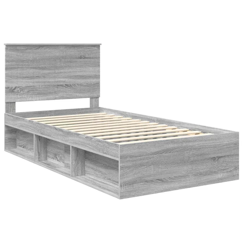 Lovos rėmas Pilkas Sonoma 100 x 200 cm Kietos pušies mediena
