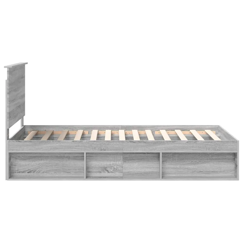 Lovos rėmas Pilkas Sonoma 100 x 200 cm Kietos pušies mediena