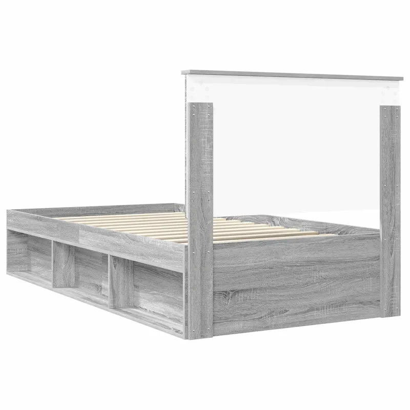 Lovos rėmas Pilkas Sonoma 100 x 200 cm Kietos pušies mediena