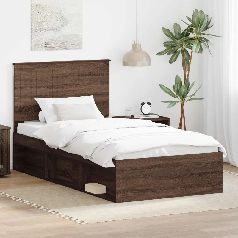 Lovos rėmas Rudas ąžuolas 100 x 200 cm Kietos pušies mediena