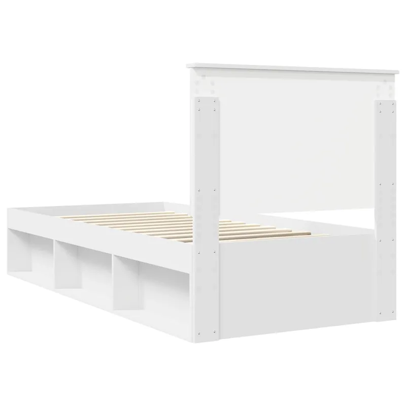 Lovos rėmas Balta 90 x 200 cm Kietos pušies mediena