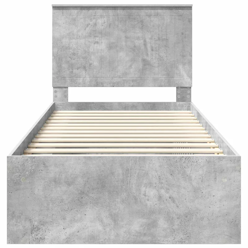 Lovos rėmas Betoninė 90 x 200 cm Kietos pušies mediena