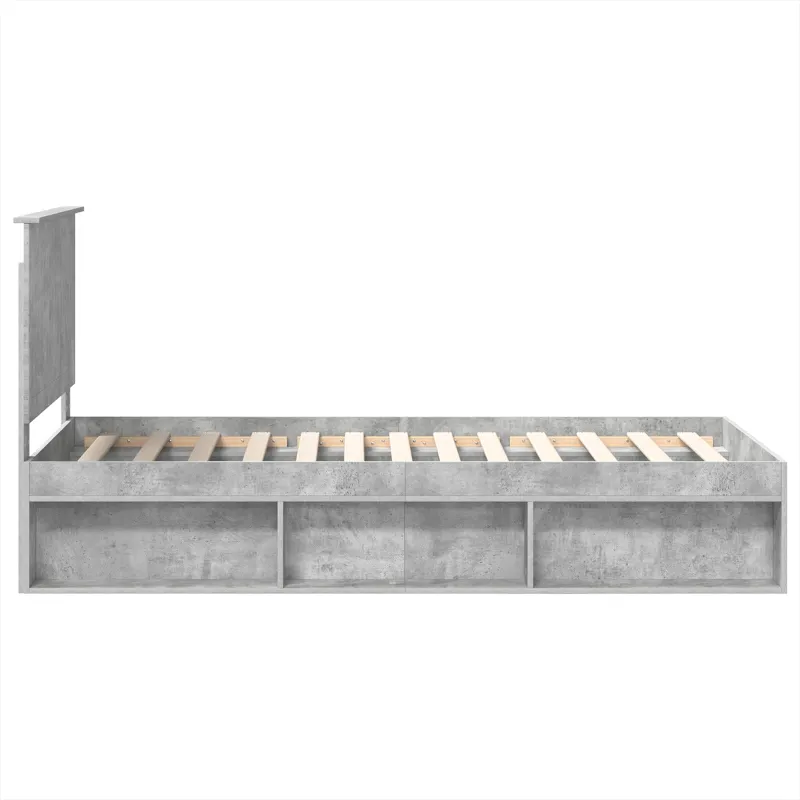 Lovos rėmas Betoninė 90 x 200 cm Kietos pušies mediena