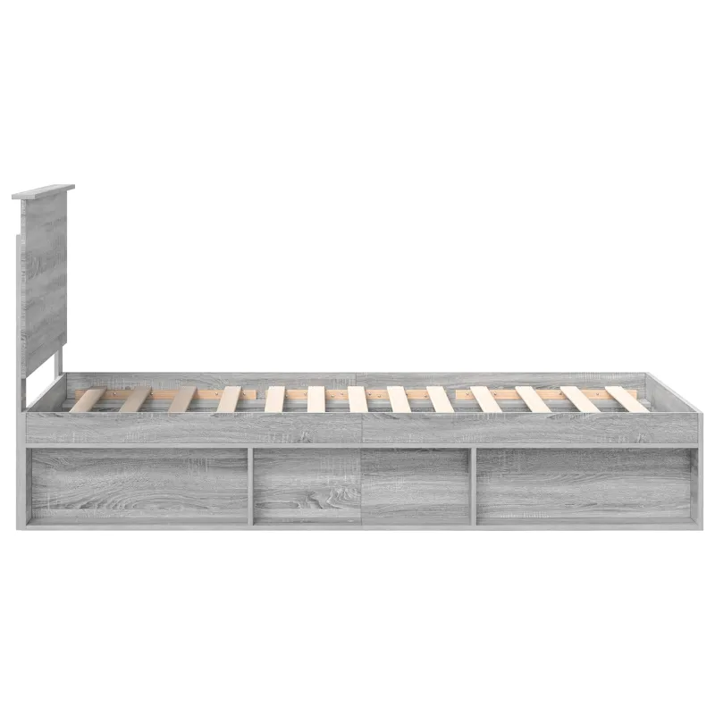 Lovos rėmas Pilkas Sonoma 90 x 190 cm Kietos pušies mediena