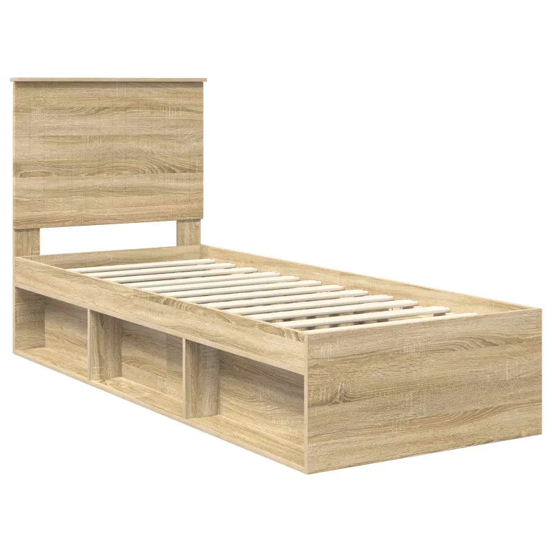 Lovos rėmas Sonoma ąžuolas 75 x 190 cm Kietos pušies mediena