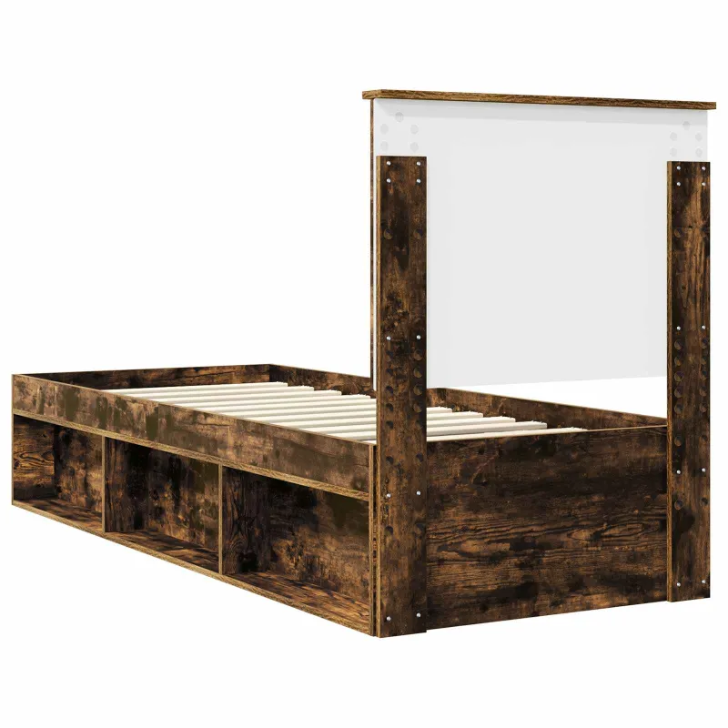 Lovos rėmas Rūkyta ąžuolas 75 x 190 cm Kietos pušies mediena