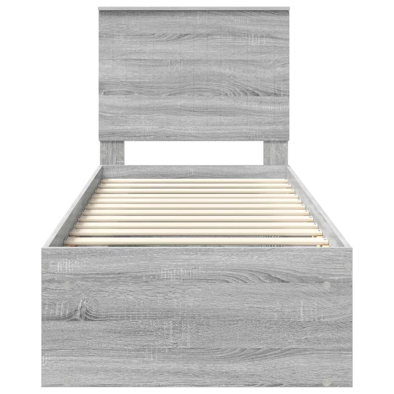 Lovos rėmas Pilkas Sonoma 75 x 190 cm Kietos pušies mediena