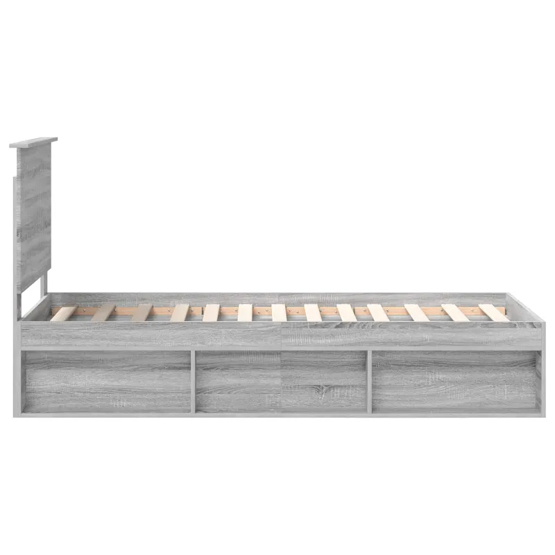 Lovos rėmas Pilkas Sonoma 75 x 190 cm Kietos pušies mediena