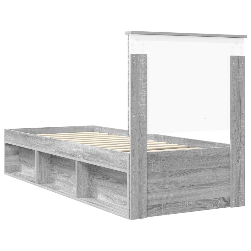 Lovos rėmas Pilkas Sonoma 75 x 190 cm Kietos pušies mediena