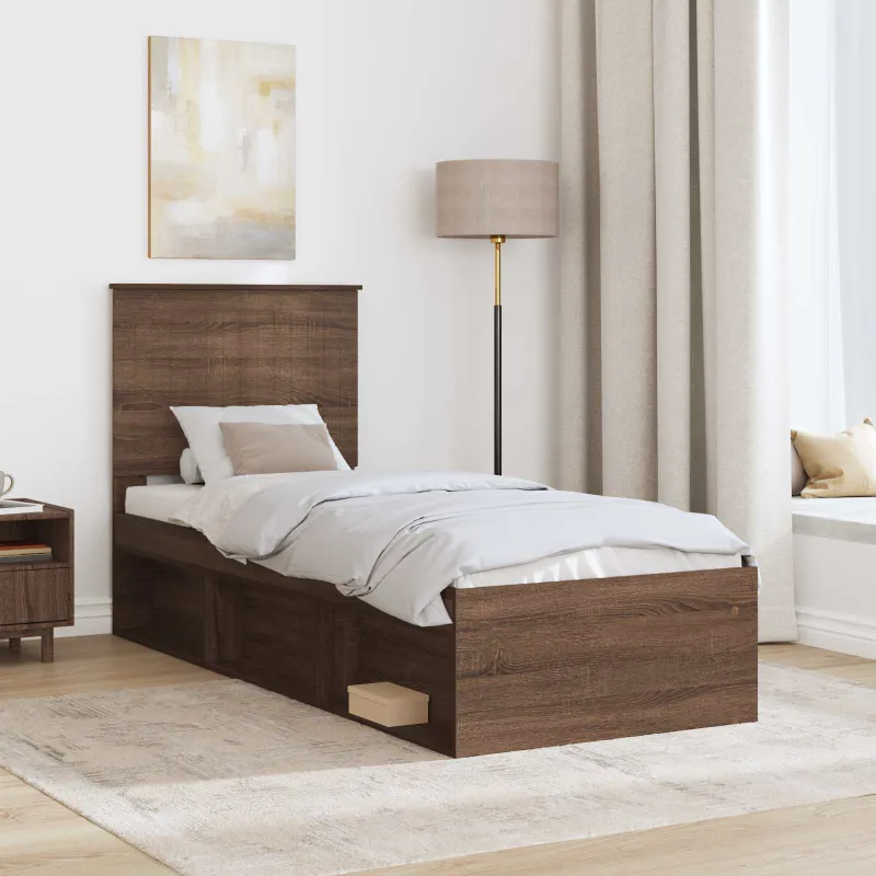 Lovos rėmas Rudas ąžuolas 75 x 190 cm Kietos pušies mediena