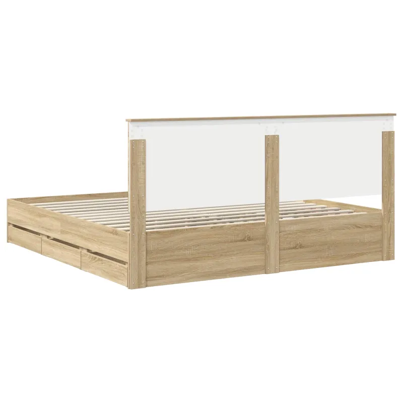 Lovos rėmas Sonoma ąžuolas 200 x 200 cm Inžinerinė mediena