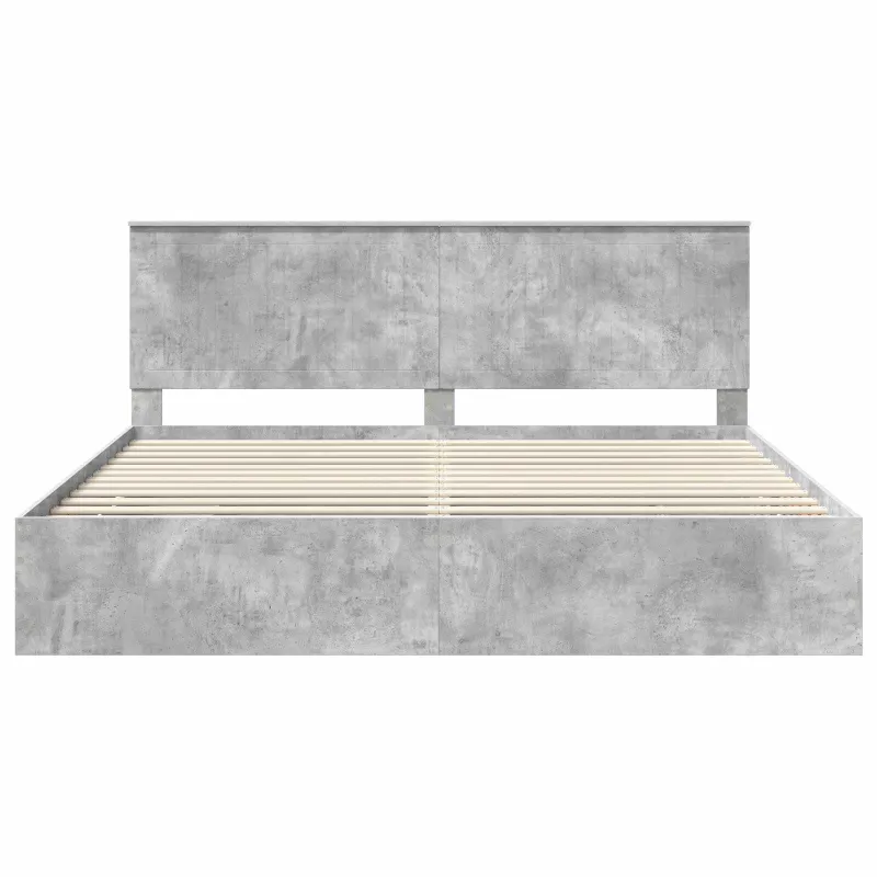 Lovos rėmas Betono pilka 200 x 200 cm Inžinerinė mediena