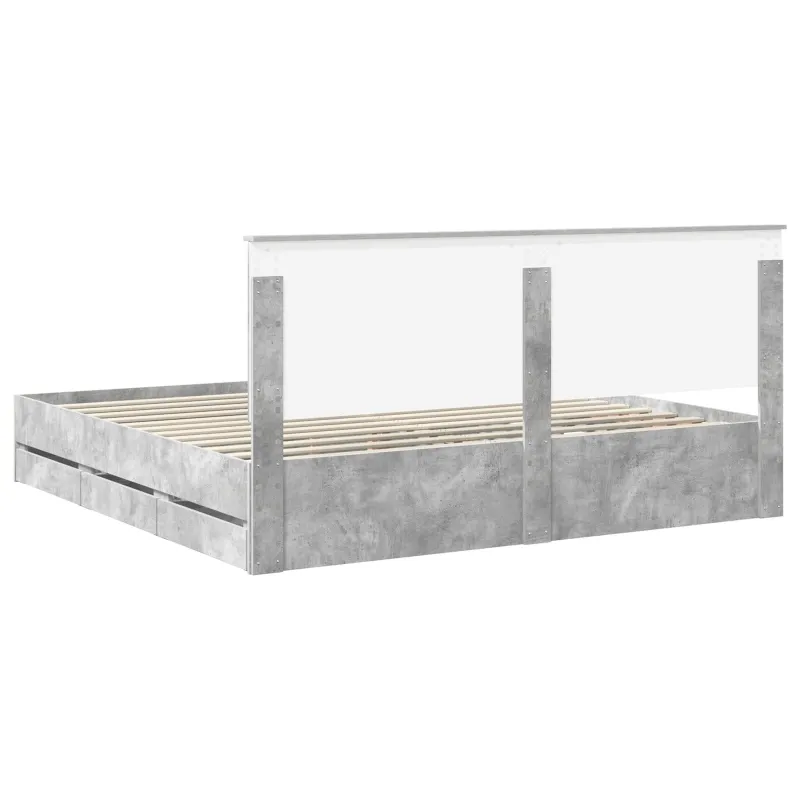Lovos rėmas Betono pilka 200 x 200 cm Inžinerinė mediena