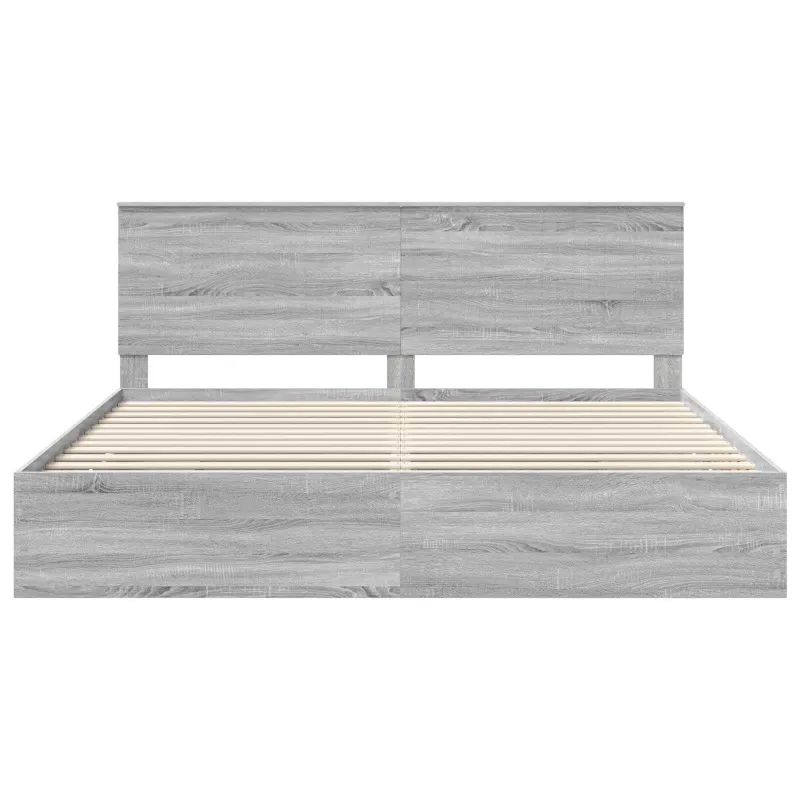 Lovos rėmas Pilkas Sonoma 200 x 200 cm Inžinerinė mediena