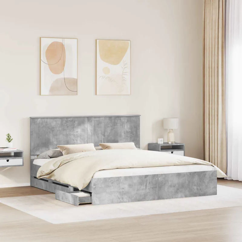 Lovos rėmas Betono pilka 180 x 200 cm Inžinerinė mediena