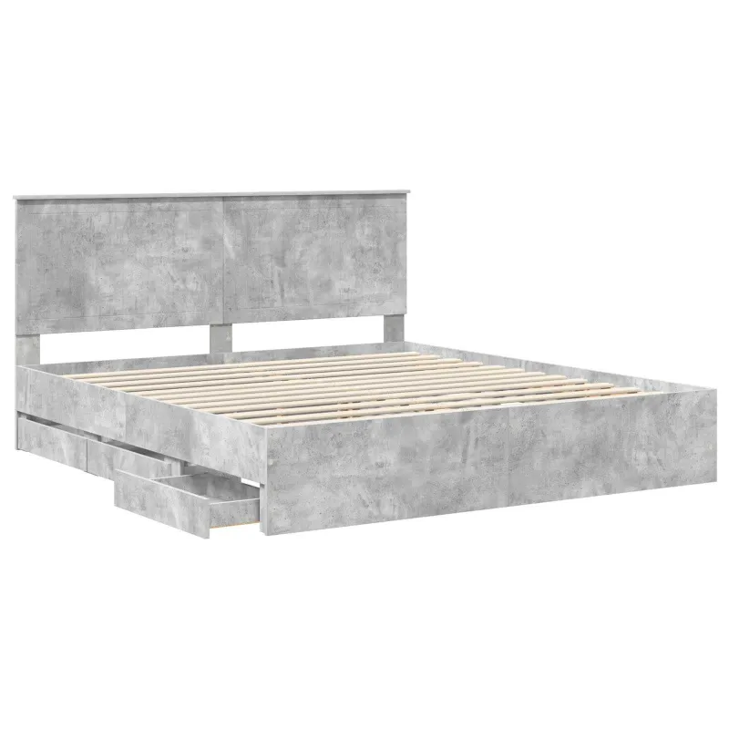 Lovos rėmas Betono pilka 180 x 200 cm Inžinerinė mediena