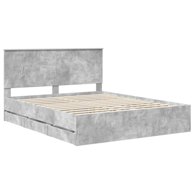 Lovos rėmas Betono pilka 160 x 200 cm Inžinerinė mediena