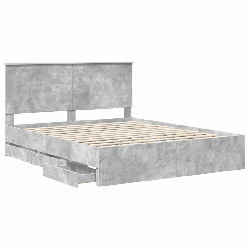 Lovos rėmas Betono pilka 160 x 200 cm Inžinerinė mediena
