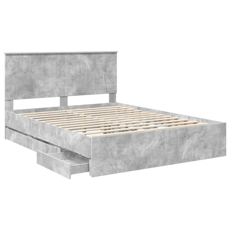 Lovos rėmas Betono pilka 150 x 200 cm Inžinerinė mediena