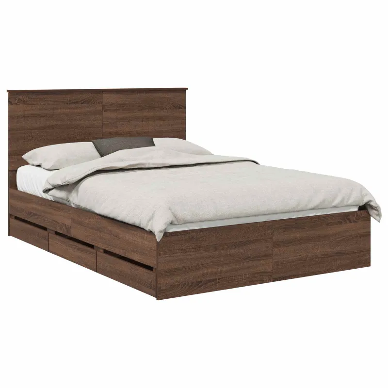 Lovos rėmas Rudas ąžuolas 135 x 190 cm Inžinerinė mediena