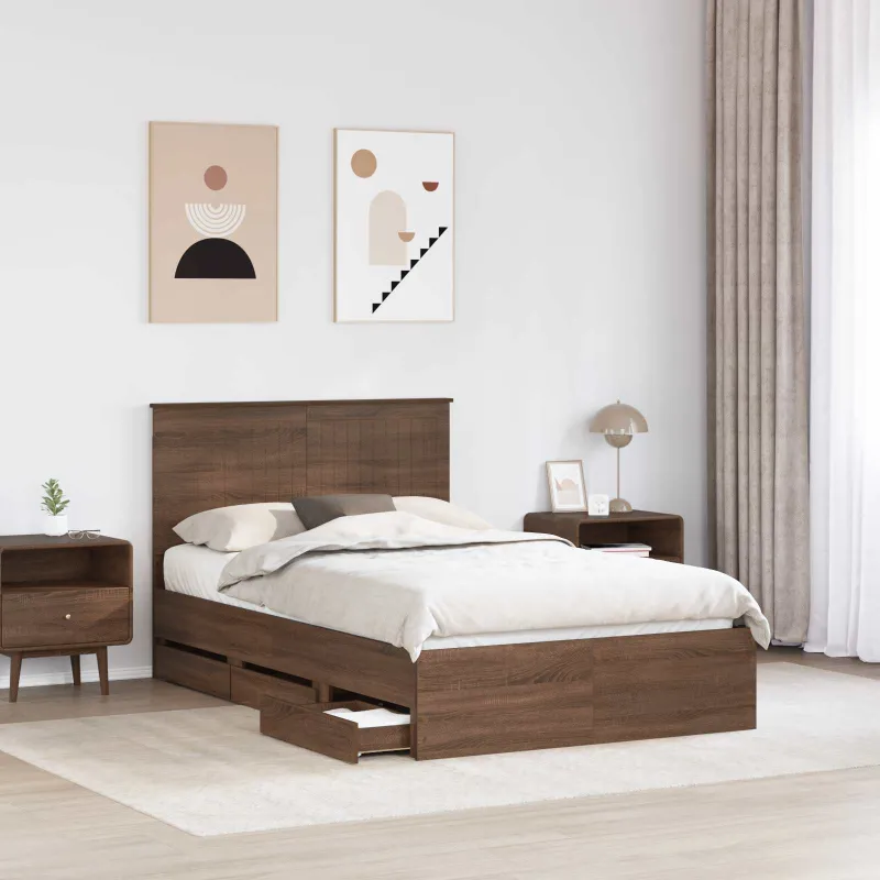 Lovos rėmas Rudas ąžuolas 120 x 190 cm Inžinerinė mediena