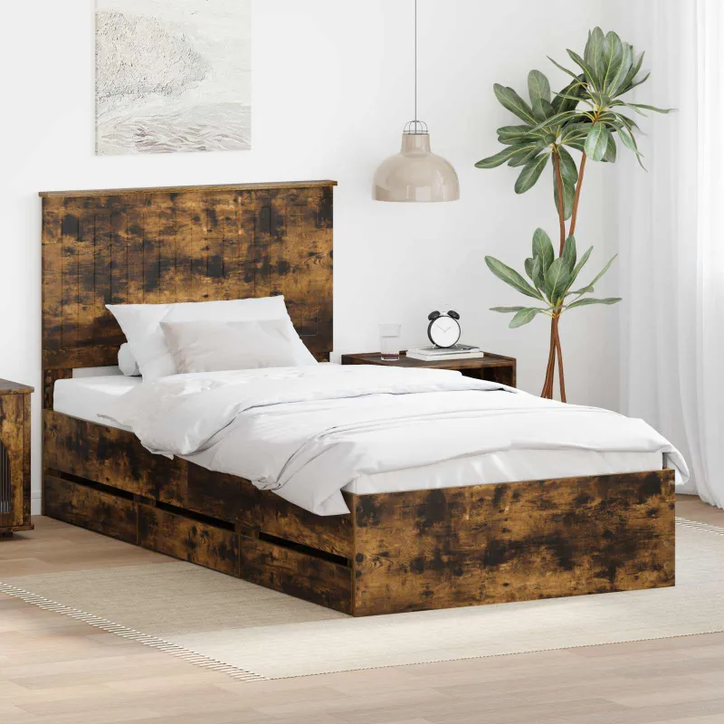 Lovos rėmas Rūkyta ąžuolas 100 x 200 cm Inžinerinė mediena