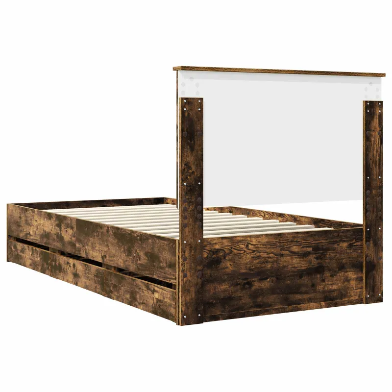 Lovos rėmas Rūkyta ąžuolas 100 x 200 cm Inžinerinė mediena