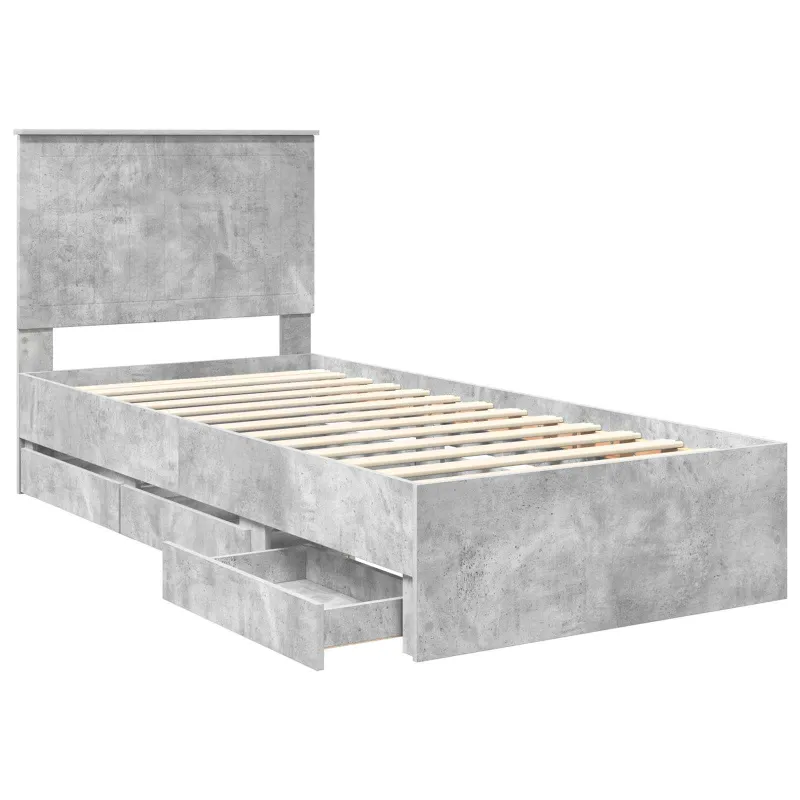 Lovos rėmas Betono pilka 90 x 200 cm Inžinerinė mediena
